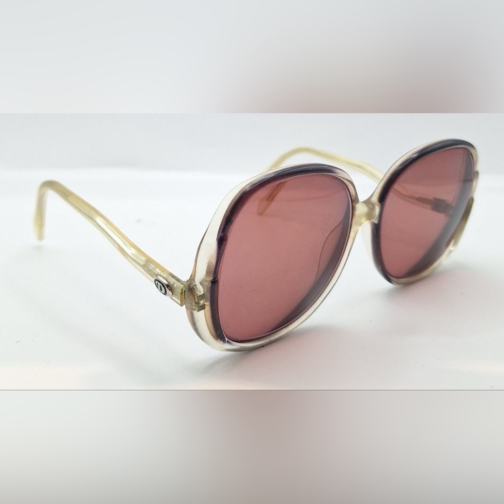 Vintage Diplomat Candy Black Translucent Oval Sunglasses Frames Only